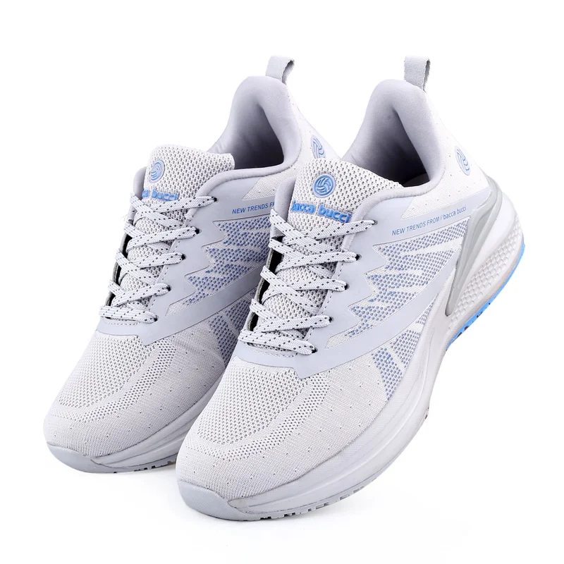 Bacca Bucci Light Grey Essential Everyday Walking and Running Shoes for Men | Best Price UAE